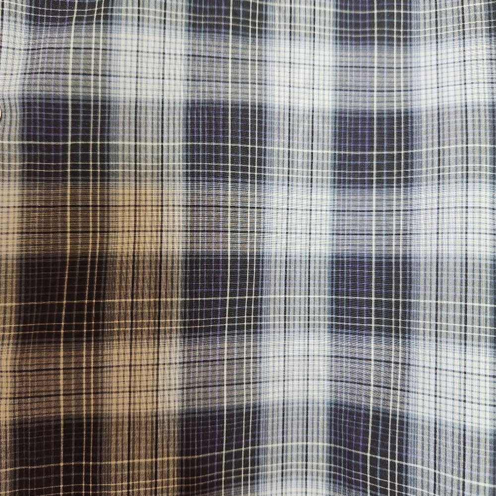 John Varvatos 100% Cotton Blue and Gray Plaid Button Down Shirt Size XL - Picture 3 of 7